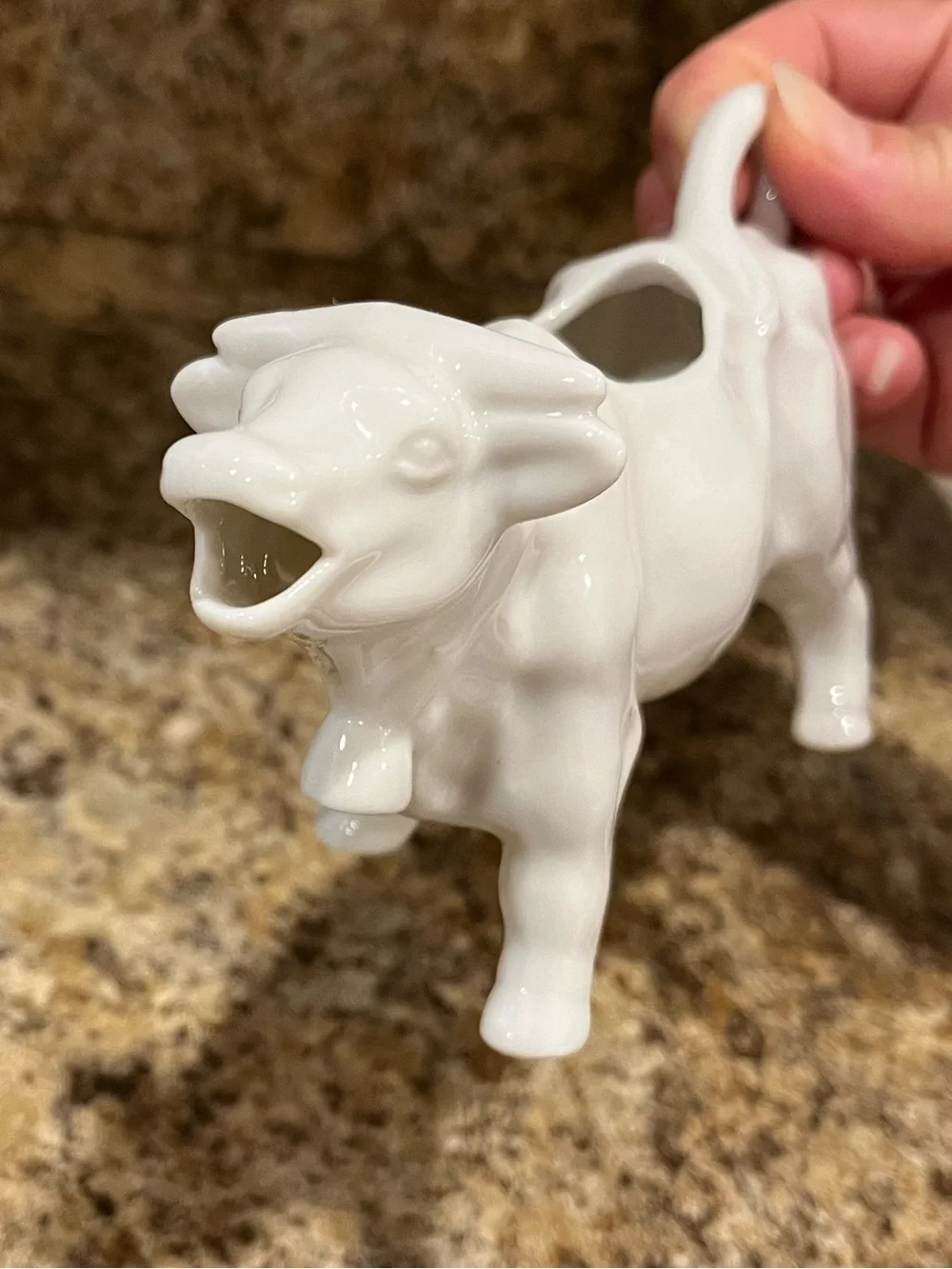 Vintage creamer white glossy